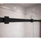 Duel 44-47 x 70.5-74 in. 8 mm Bypass Shower Door for Alcove Installation with Clear glass in Matte Black