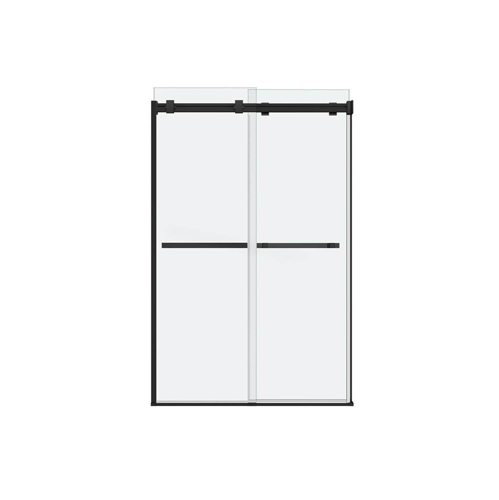 Duel 44-47 x 70.5-74 in. 8 mm Bypass Shower Door for Alcove Installation with Clear glass in Matte Black