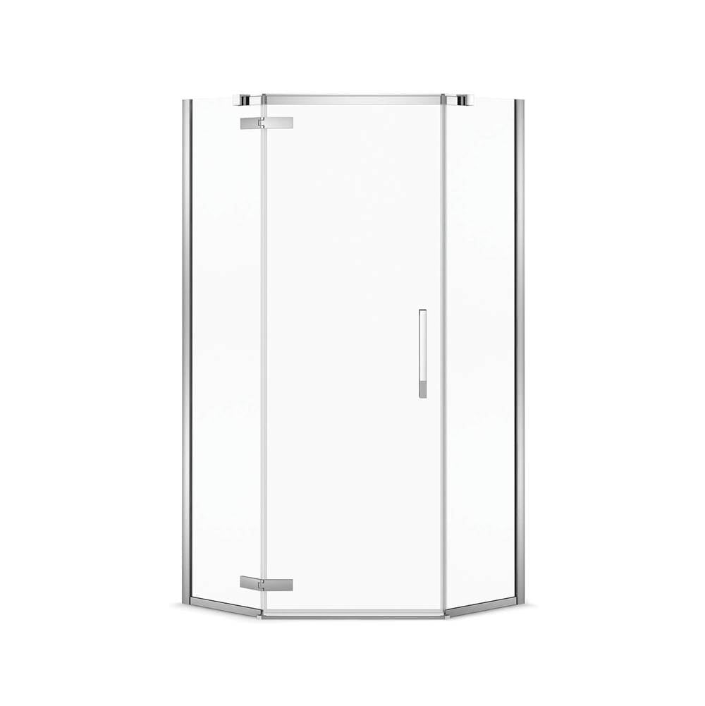 Link Neo-angle 40 x 40 x 75 in. 8mm Pivot Shower Door for Corner Installation with Clear glass in Chrome