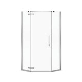 Link Neo-angle 40 x 40 x 75 in. 8mm Pivot Shower Door for Corner Installation with Clear glass in Chrome