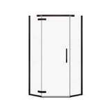 Link Neo-angle 40 x 40 x 75 in. 8mm Pivot Shower Door for Corner Installation with Clear glass in Dark Bronze