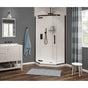 Maax - Link Neo-angle 40 x 40 x 75 in. 8mm Pivot Shower Door for Corner Installation with Clear glass in Dark Bronze