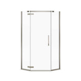 Link Neo-angle 40 x 40 x 75 in. 8mm Pivot Shower Door for Corner Installation with Clear glass in Brushed Nickel