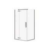 Link Rectangular 42 x 34 x 75 in. 8mm Pivot Shower Door for Corner Installation with Clear glass in Brushed Nickel