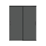 Incognito 76 Smoke 56-59 x 76 in. 8mm Bypass Shower Door for Alcove Installation with Dark Smoke glass in Matte Black