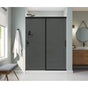 Maax - Incognito 76 Smoke 56-59 x 76 in. 8mm Bypass Shower Door for Alcove Installation with Dark Smoke glass in Matte Black