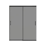 Incognito 76 Smoke 56-59 x 76 in. 8mm Bypass Shower Door for Alcove Installation with Light Smoke glass in Matte Black