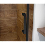 Incognito 76 Smoke 56-59 x 76 in. 8mm Bypass Shower Door for Alcove Installation with Light Smoke glass in Matte Black
