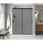 Maax - Incognito 76 Smoke 56-59 x 76 in. 8mm Bypass Shower Door for Alcove Installation with Light Smoke glass in Matte Black