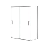 Incognito 76 Return Panel for 32 in. Base with Clear glass in Chrome
