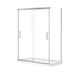 Incognito 76 Return Panel for 32 in. Base with Clear glass in Chrome