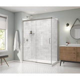 Incognito 76 Return Panel for 32 in. Base with Clear glass in Brushed Nickel