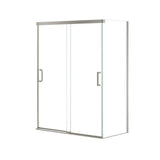 Incognito 76 Return Panel for 32 in. Base with Clear glass in Brushed Nickel