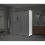 Maax - Incognito 76 Return Panel for 32 in. Base with Clear glass in Brushed Nickel