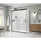 Incognito 76 Return Panel for 32 in. Base with Clear glass in Matte Black
