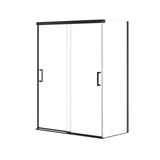 Incognito 76 Return Panel for 32 in. Base with Clear glass in Matte Black
