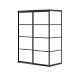 Incognito 76 Return Panel for 32 in. Base with Shaker glass in Matte Black