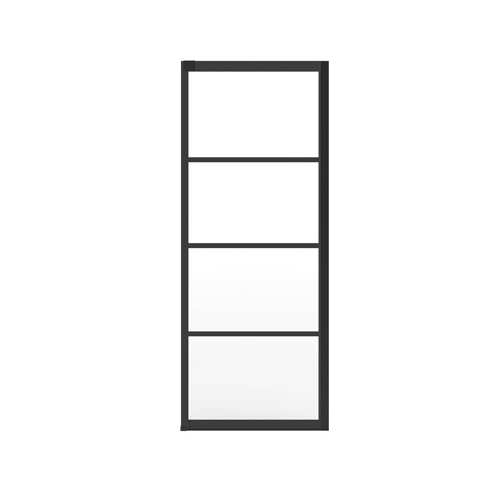 Incognito 76 Return Panel for 32 in. Base with Shaker glass in Matte Black