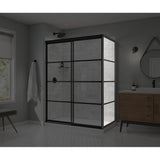 Maax - Incognito 76 Return Panel for 32 in. Base with Shaker glass in Matte Black