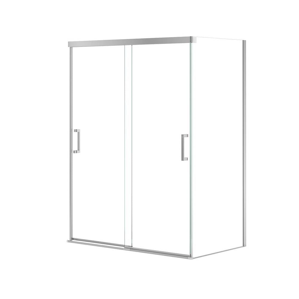 Incognito 76 Return Panel for 36 in. Base with Clear glass in Chrome