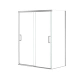 Incognito 76 Return Panel for 36 in. Base with Clear glass in Chrome
