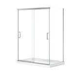 Incognito 76 Return Panel for 36 in. Base with Clear glass in Chrome