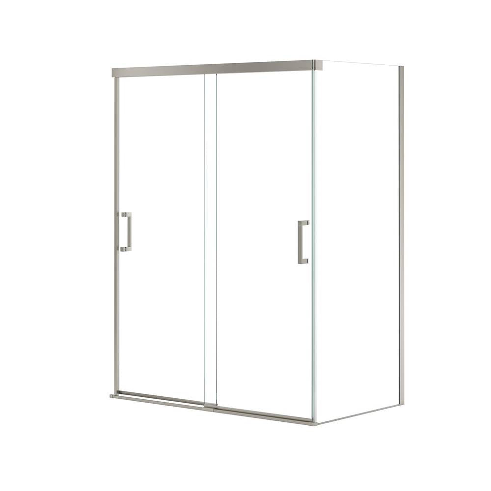 Incognito 76 Return Panel for 36 in. Base with Clear glass in Brushed Nickel