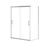 Incognito 76 Return Panel for 36 in. Base with Clear glass in Brushed Nickel