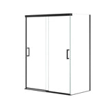 Incognito 76 Return Panel for 36 in. Base with Clear glass in Matte Black