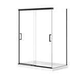 Incognito 76 Return Panel for 36 in. Base with Clear glass in Matte Black