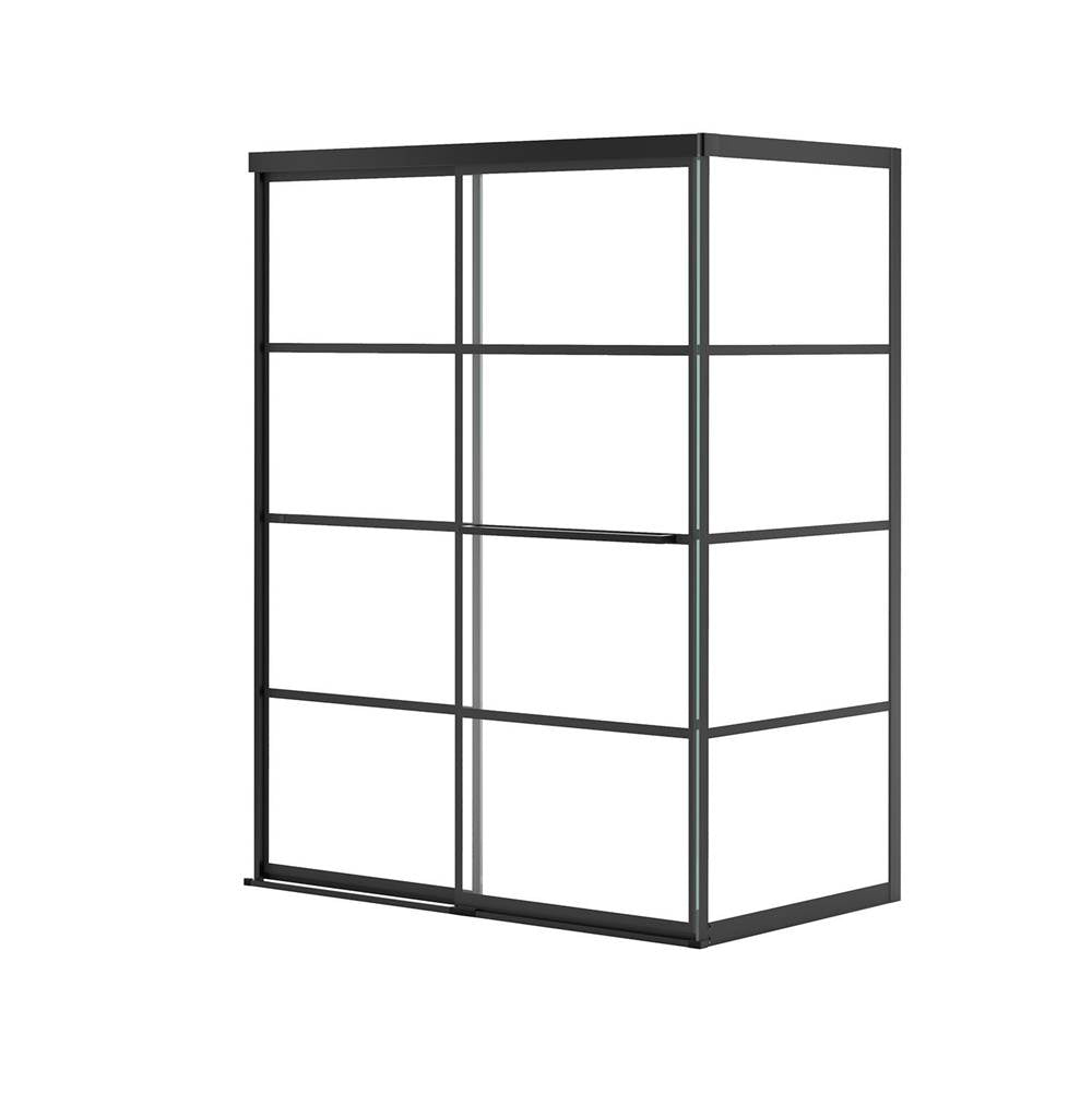 Incognito 76 Return Panel for 36 in. Base with Shaker glass in Matte Black