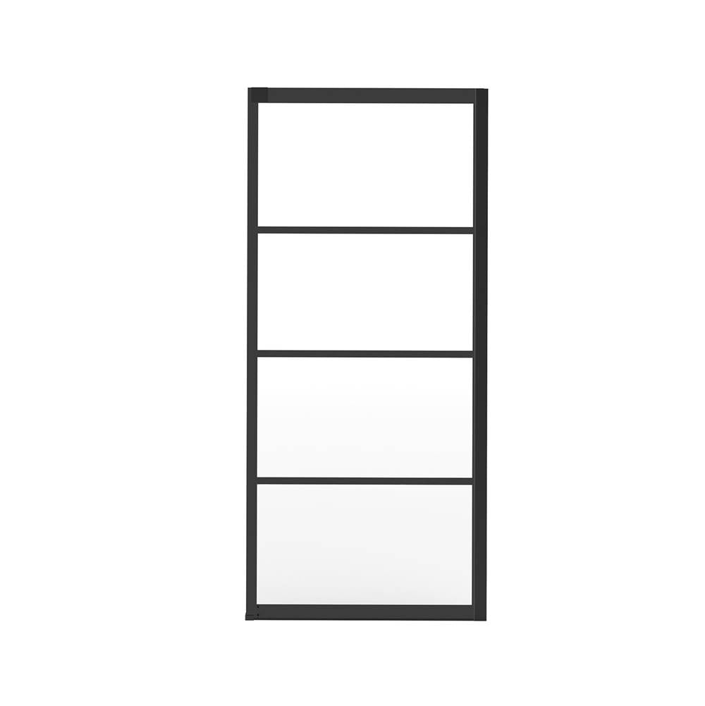 Incognito 76 Return Panel for 36 in. Base with Shaker glass in Matte Black