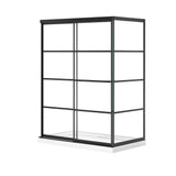 Incognito 76 Return Panel for 36 in. Base with Shaker glass in Matte Black