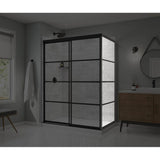 Maax - Incognito 76 Return Panel for 36 in. Base with Shaker glass in Matte Black