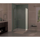 Maax - Reveal 71 Return Panel for 32 in. Base with Clear glass in Brushed Nickel