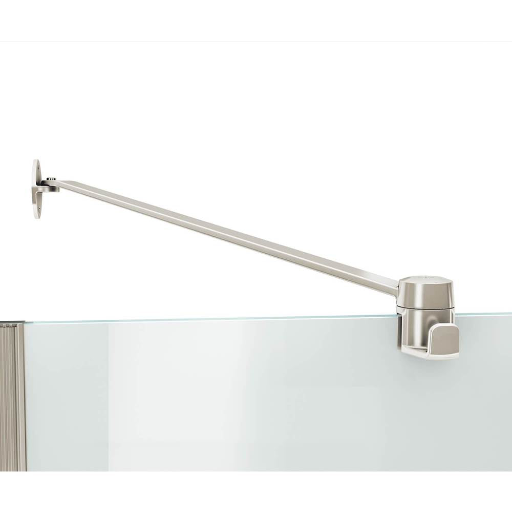 Reveal 71 Return Panel for 34 in. Base with Clear glass in Brushed Nickel
