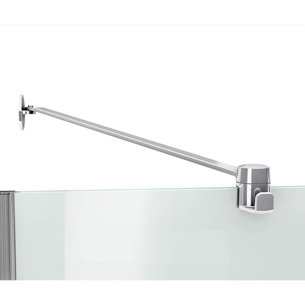Reveal 71 Return Panel for 36 in. Base with Clear glass in Chrome