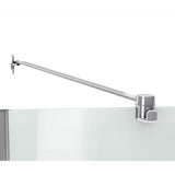 Reveal 71 Return Panel for 36 in. Base with Clear glass in Chrome