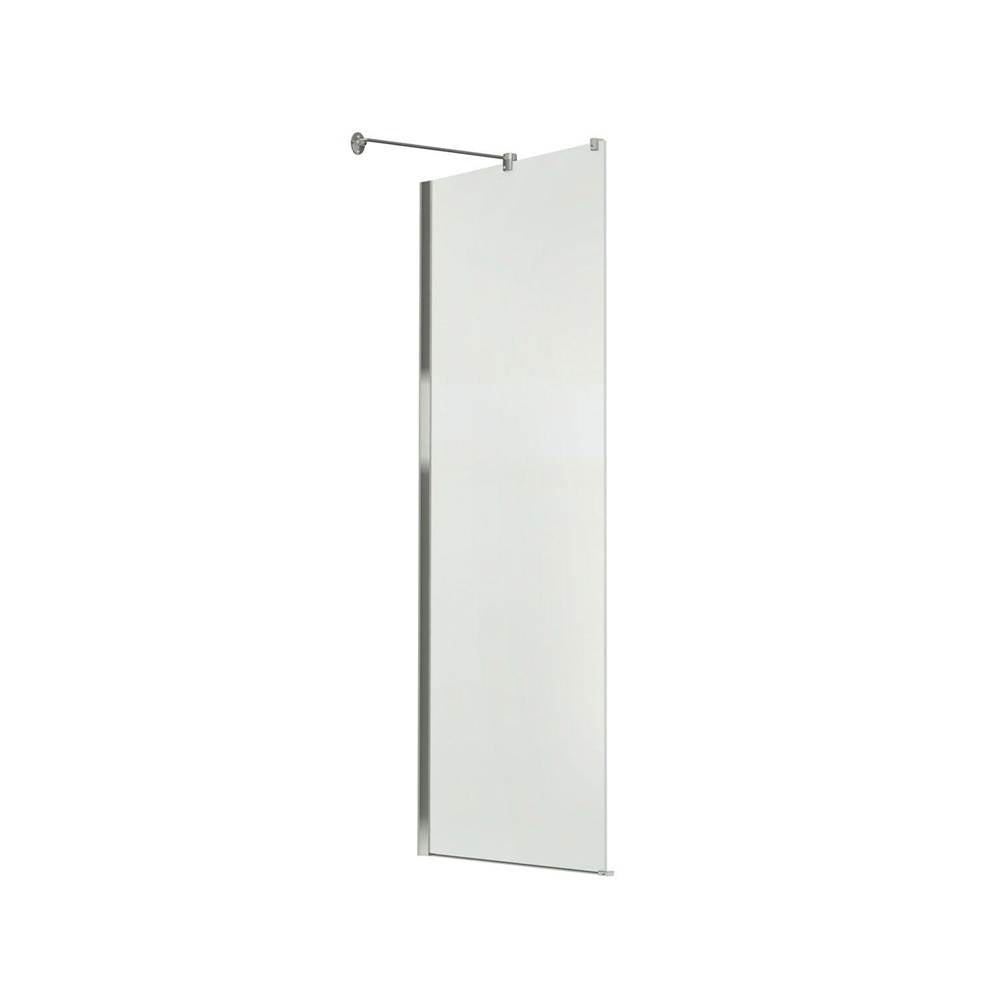 Reveal 71 Return Panel for 36 in. Base with Clear glass in Chrome