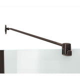 Reveal 71 Return Panel for 36 in. Base with Clear glass in Dark Bronze