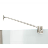 Reveal 71 Return Panel for 36 in. Base with Clear glass in Brushed Nickel