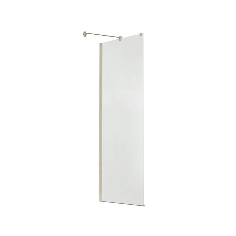 Reveal 71 Return Panel for 36 in. Base with Clear glass in Brushed Nickel