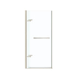Reveal 71 32.5-35.5 x 71.5 in. 8mm Pivot Shower Door for Alcove Installation with Clear glass in Brushed Nickel