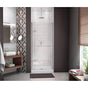 Maax - Reveal 71 32.5-35.5 x 71.5 in. 8mm Pivot Shower Door for Alcove Installation with Clear glass in Brushed Nickel