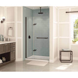 Maax - Reveal 71 38-41 x 71.5 in. 8mm Pivot Shower Door for Alcove Installation with Clear glass in Dark Bronze