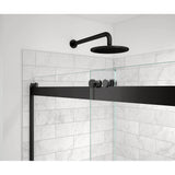 Revelation Round 44-47 in. x 70.5-73 in. 6 mm Bypass Shower Door for Alcove Installation with Clear glass in Matte Black