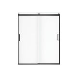 Revelation Round 56-59 in. x 70.5-73 in. 6 mm Bypass Shower Door for Alcove Installation with Clear glass in Matte Black