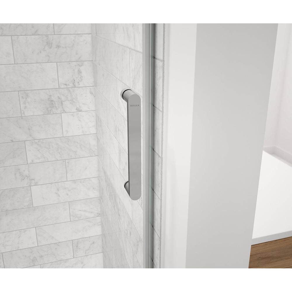 Revelation Round 56-59 in. x 56.75-59.25 in. 6 mm Bypass Tub Door for Alcove Installation with Clear glass in Chrome
