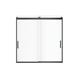 Revelation Round 56-59 in. x 56.75-59.25 in. 6 mm Bypass Tub Door for Alcove Installation with Clear glass in Matte Black