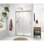Maax - Revelation Round 44-47 x 70.5-73 in. 8mm Bypass Shower Door for Alcove Installation with Clear glass in Brushed Nickel